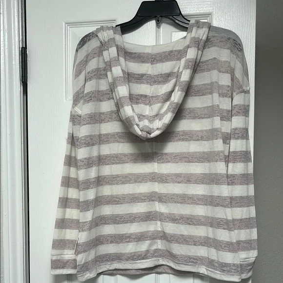 Converse Lavender and White Striped Hoodie - Picture 2 of 4